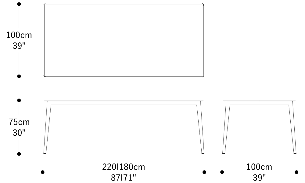 Image of the complete dimensions of the product